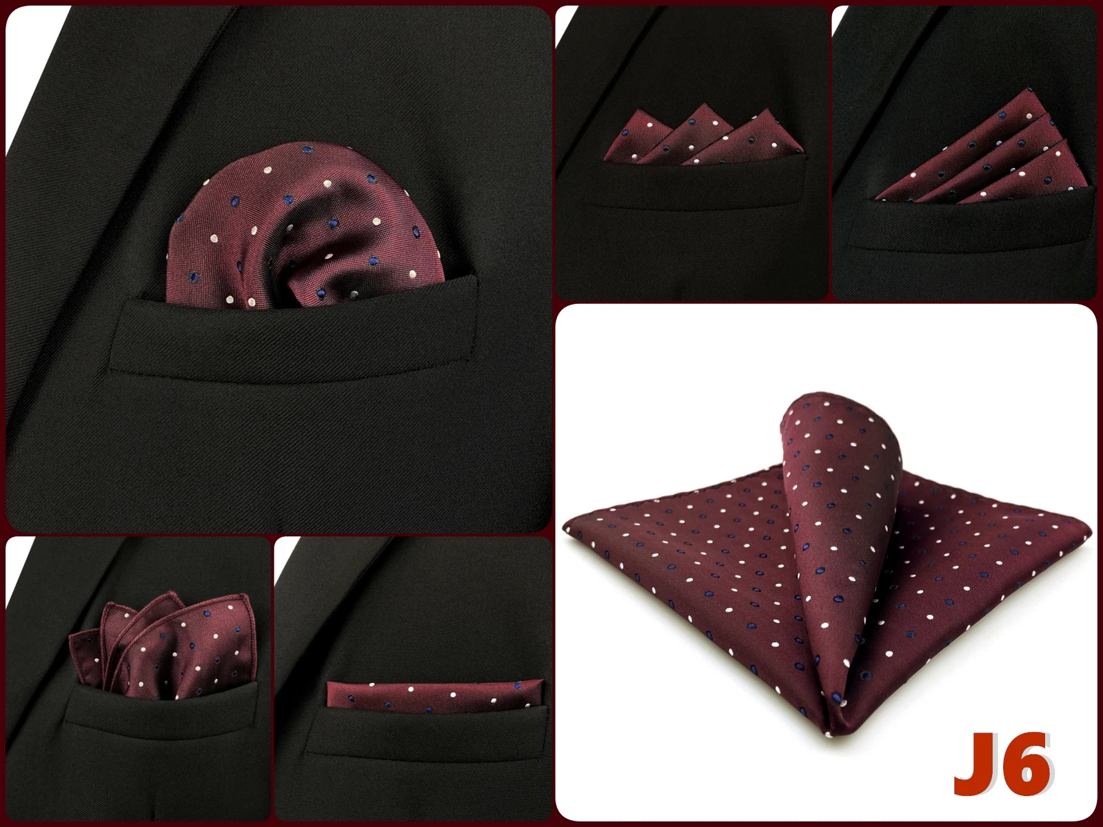 Pocket Square Handkerchief for Men Polka Dot Dots Plaid Check Checkered Suit Pocket Towel Hanky Mens Gift Wedding Business Party