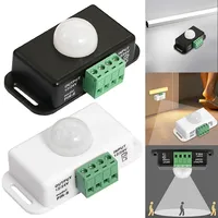 DC 12V 24V 6A Infrared PIR Motion Sensor Detector Switch Automatic Adjust Motion Sensor Detector Switch for LED Strip Light Lamp