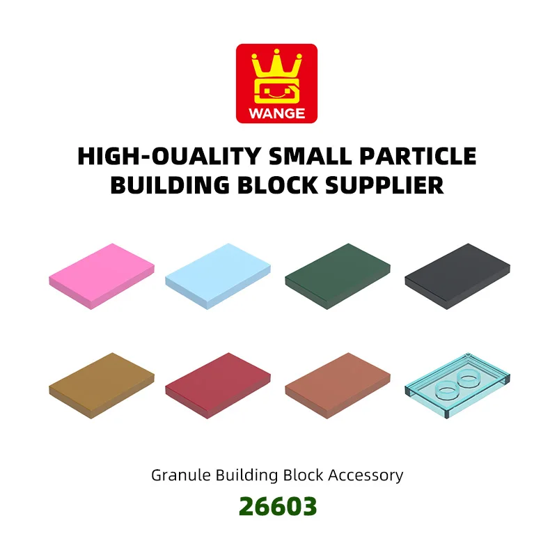 WANGE 26603 100g/140PCS No Hole Thin Figure Bricks Smooth 2x3 Dots Block Moc Color Compatible with Brick DIY Tech Plane