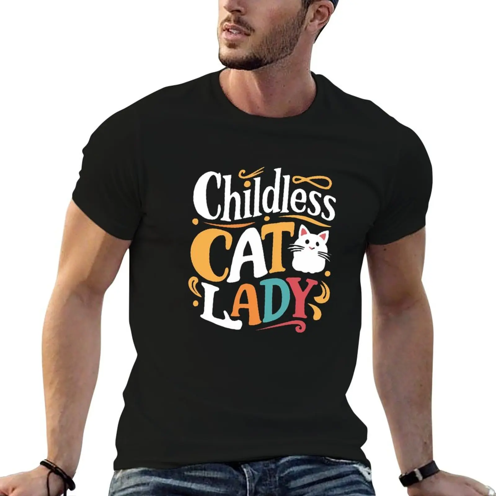 

Proud Childless Cat Lady T-Shirt valentines boutique clothes custom shirt T-shirts man mens t shirts