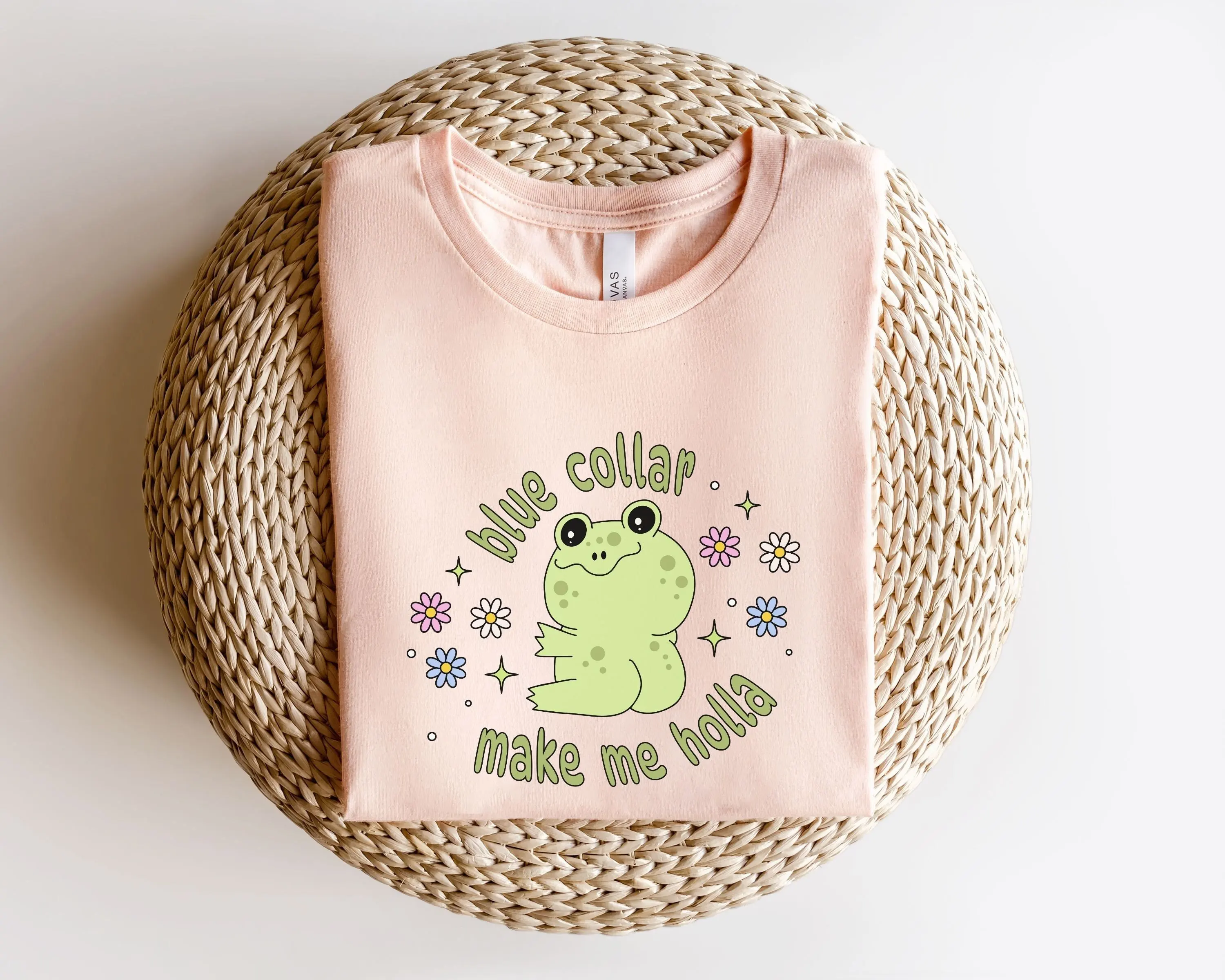 Cute Frog T Shirt Blue Collar Make Me Holla Funny Girlfriend Cartoon Froggie Wife Lover