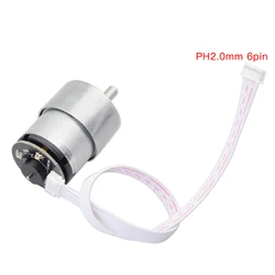Moebius 12V DC 330rpm High Torque DC Motor with Speed Encoder Can Measure Speed Feedback for RC Mecanum Robot Car Chassis