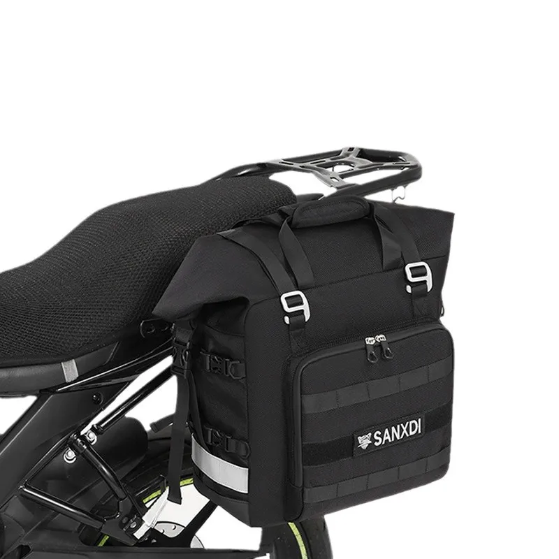

SANXDIQuick-release motorcycle and bicycle side bag, waterproof side rack bag, motorcycle bag, pannier bag, large-capacity rear