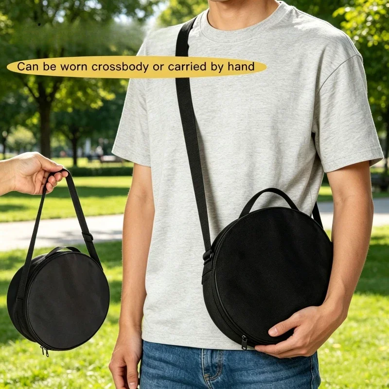 Portable Round Storage Bag Oxford Cloth Handbag Single Shoulder Carry Case Thick Shockproof Carry Pouch for Folding Stool