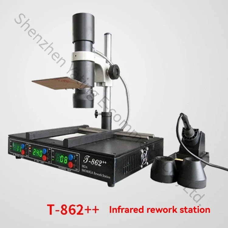 120x120mm T-862++ Motorized Infrared BGA Rework Station-Tools for Repairing,Testing,and Desoldering Electronic Device Motherboar