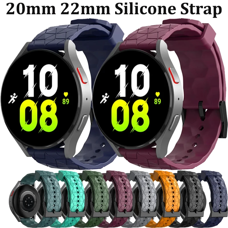 20mm 22mm Silicone Strap For Samsung Galaxy Watch 7 6 5 4 40/44mm FE Comfortable Bracelet Huawei Watch GT6/5/4/3 Pro 46mm Correa