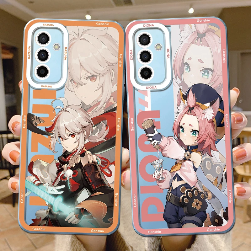 For Samsung Galaxy A25 A35 A55 5G Case Genshin Impact Anime Soft Transparent Cover Cartoon Fundas For Samsung A 25 Bag GalaxyA35