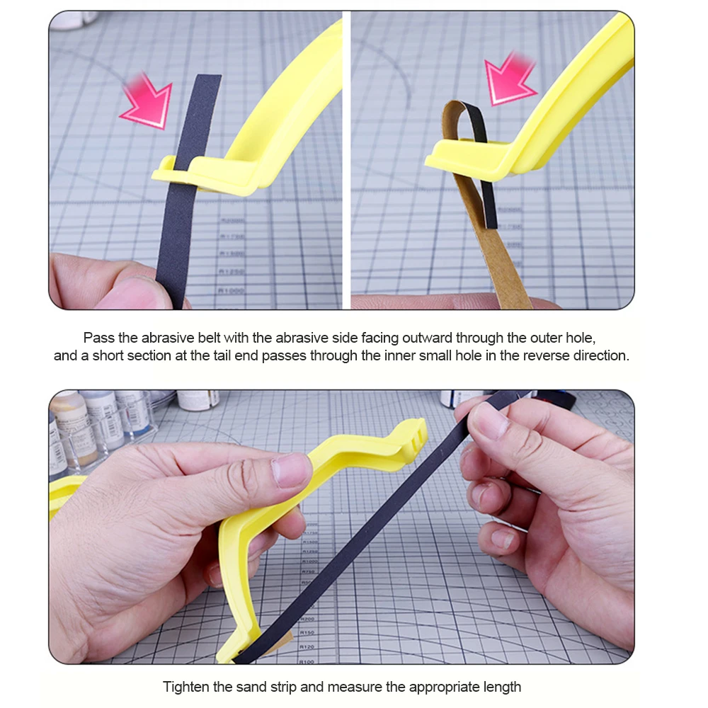 Picture 6: Curved Surface Sander Handhold Grinding Tools Model Hobby Polisher With Sander Paper