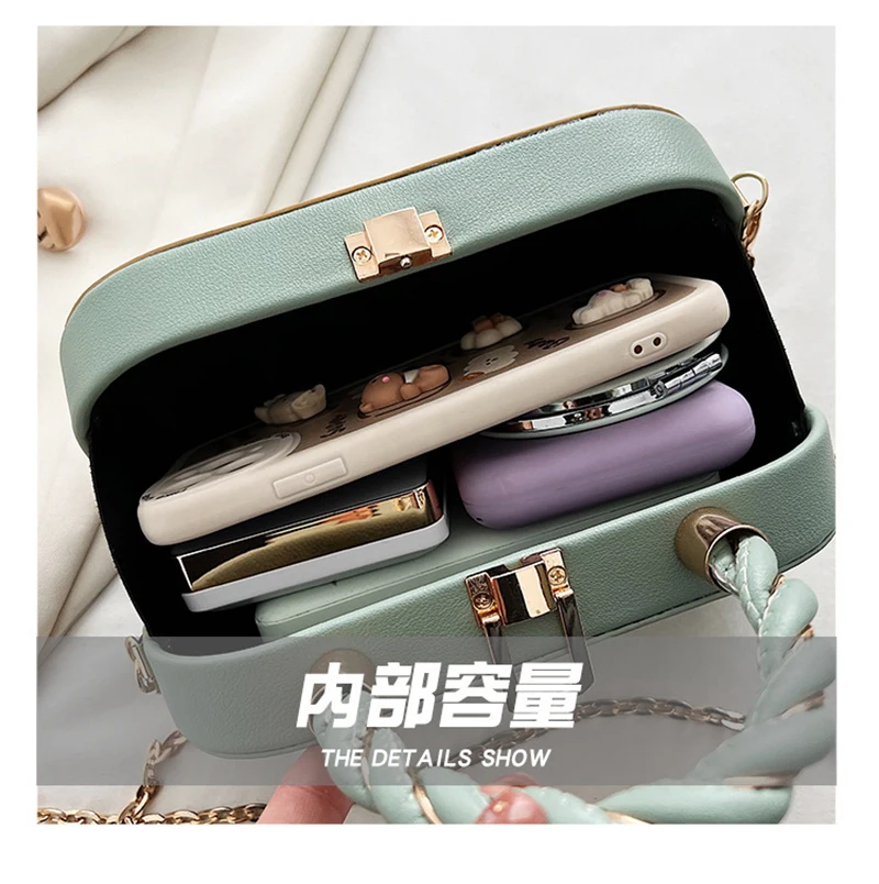 Crossbody Female Bag Trend 2026 Handbag Phone Shoulder Bag Women'S Mini Square Cute Bag Small Purses Handbag Vintage Black