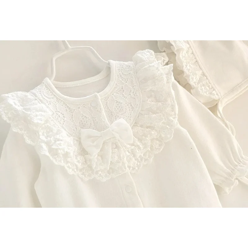 الوليد طفلة الملابس والسروال القصير 0 3 أشهر قميص قطني بكم طويل الخريف الربيع الوردي رومبير طفلة الجوارب 3 6 9 أشهر #4