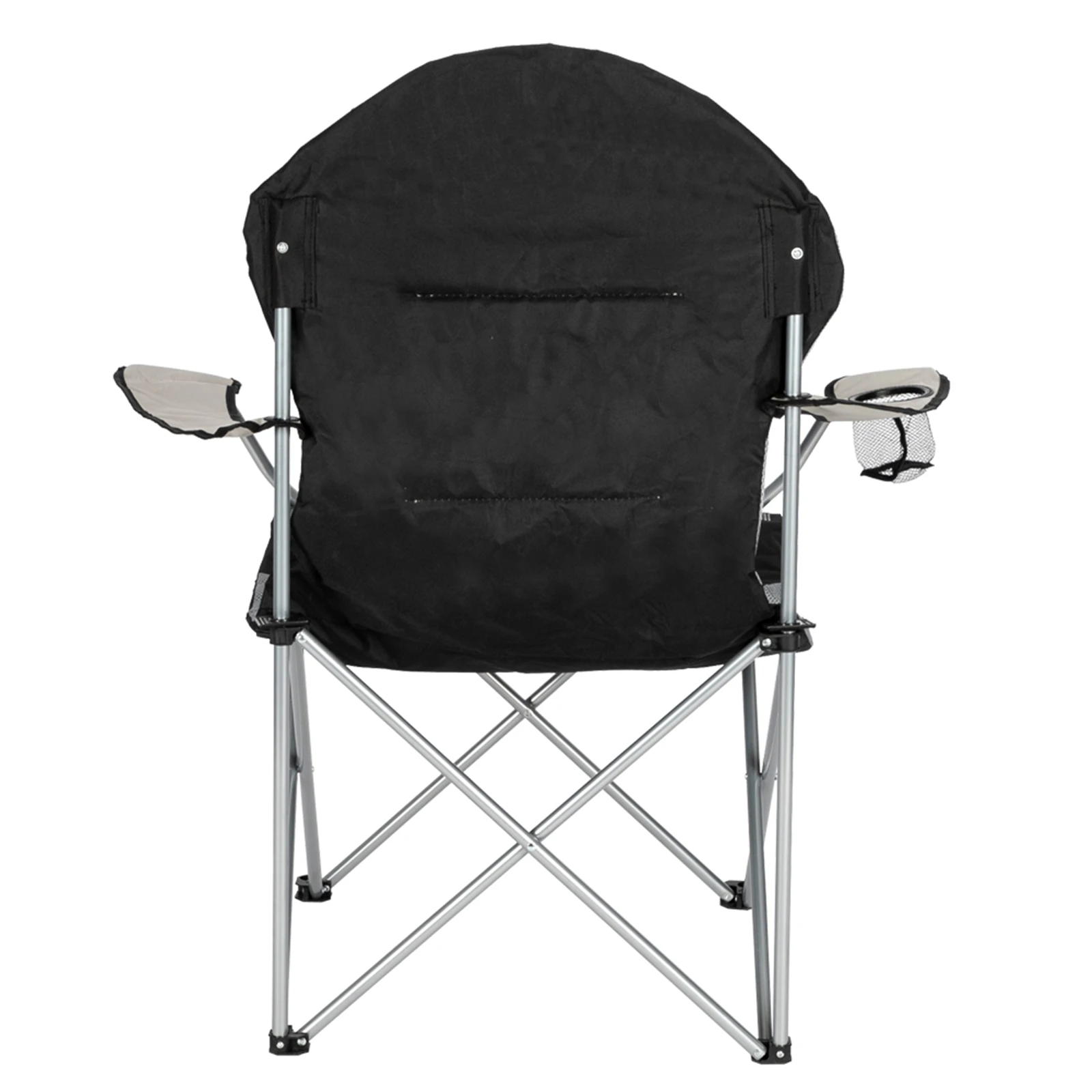 Silla de Camping mediana, silla plegable de pesca, color negro y gris