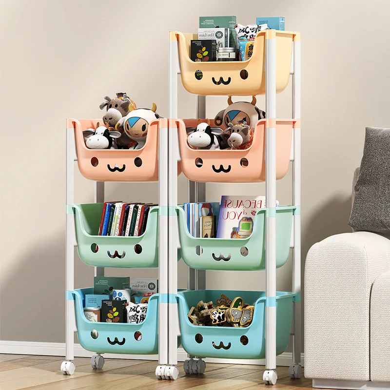 

Children's Toys Sundry Organizer Dormitory Storage Multilayer Plastic Storage Bathroom Living Room Storage Mobile Shelves