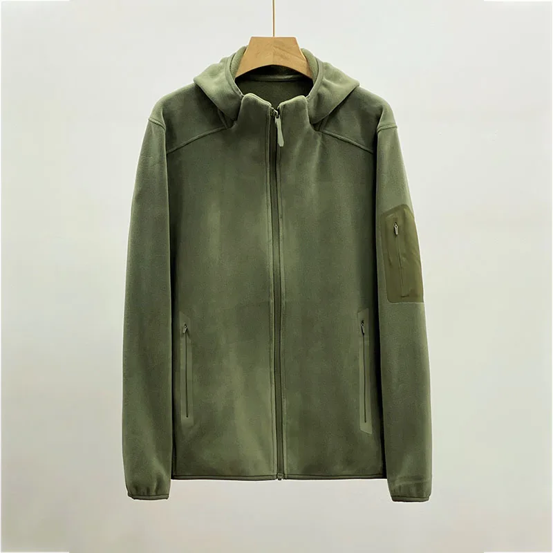 

ARC Outdoor Rock Climbing, Hiking, Camping, Fishing, Mountain Climbing, Traveling, Double-sided Solid Color Polar Fleece Jacket