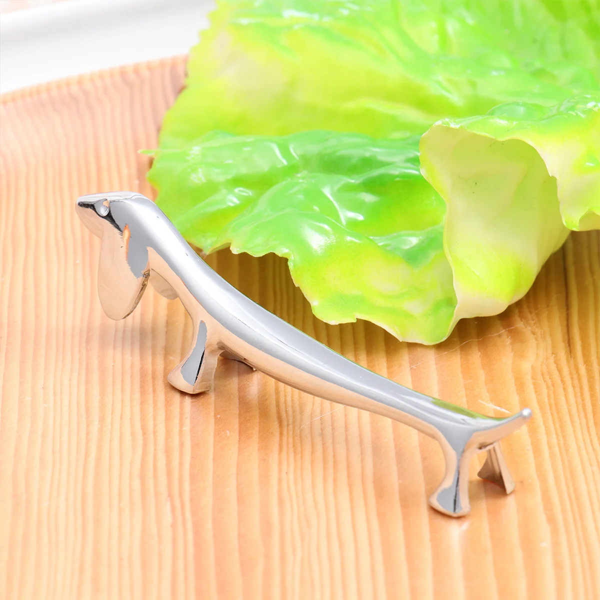 Zinc Alloy Puppy Shape Chopstick Spoon Fork Rest Stand Silver and Beautiful Home Kitchen Dining Table Decor