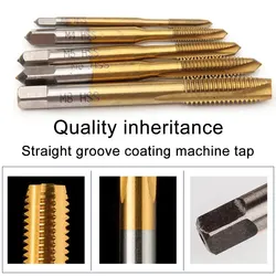 5pc High-speed Steel Screw Tip Machine with M3-M8 through Hole Tapping and Internal Thread Tapping Tool