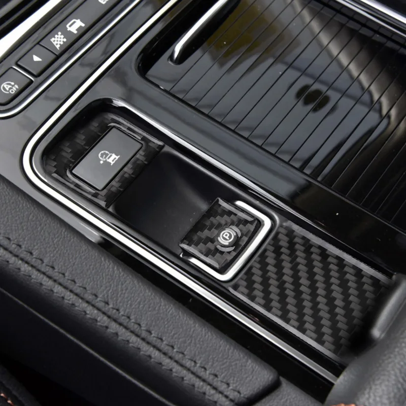 

For Jaguar 16-20F-PACE X761 carbon fiber gear electronic handbrake button sticker for car modification interior