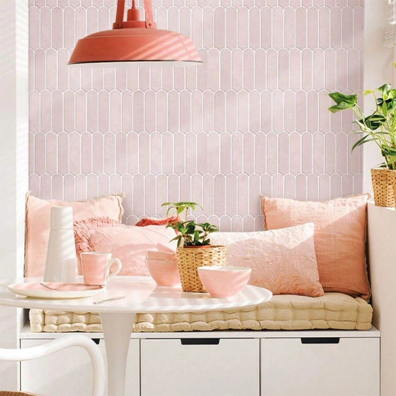 3D Fish Scale Tile Sticker Ghana Africa Decal, 10/20pcs Self-adhesive Tile Backsplash for Kitchen Bathroom, Water Mold Resistant