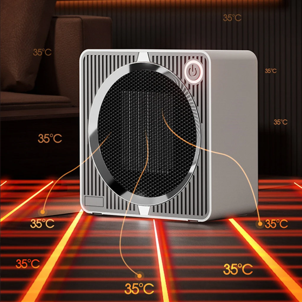 Chauffage d'espace Portable 500W à faible bruit, chauffage rapide, léger, petit chauffage d'air chaud pour bureau et intérieur, ventilateur chauffant pour la maison