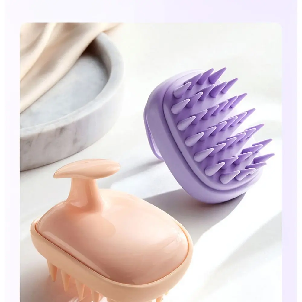 Easy Grip Silicone Shampoo Brush Dual Tooth Scalp Massager For LooCoo Head Scrubber Hair Care Shower Cleaning Tool Comb