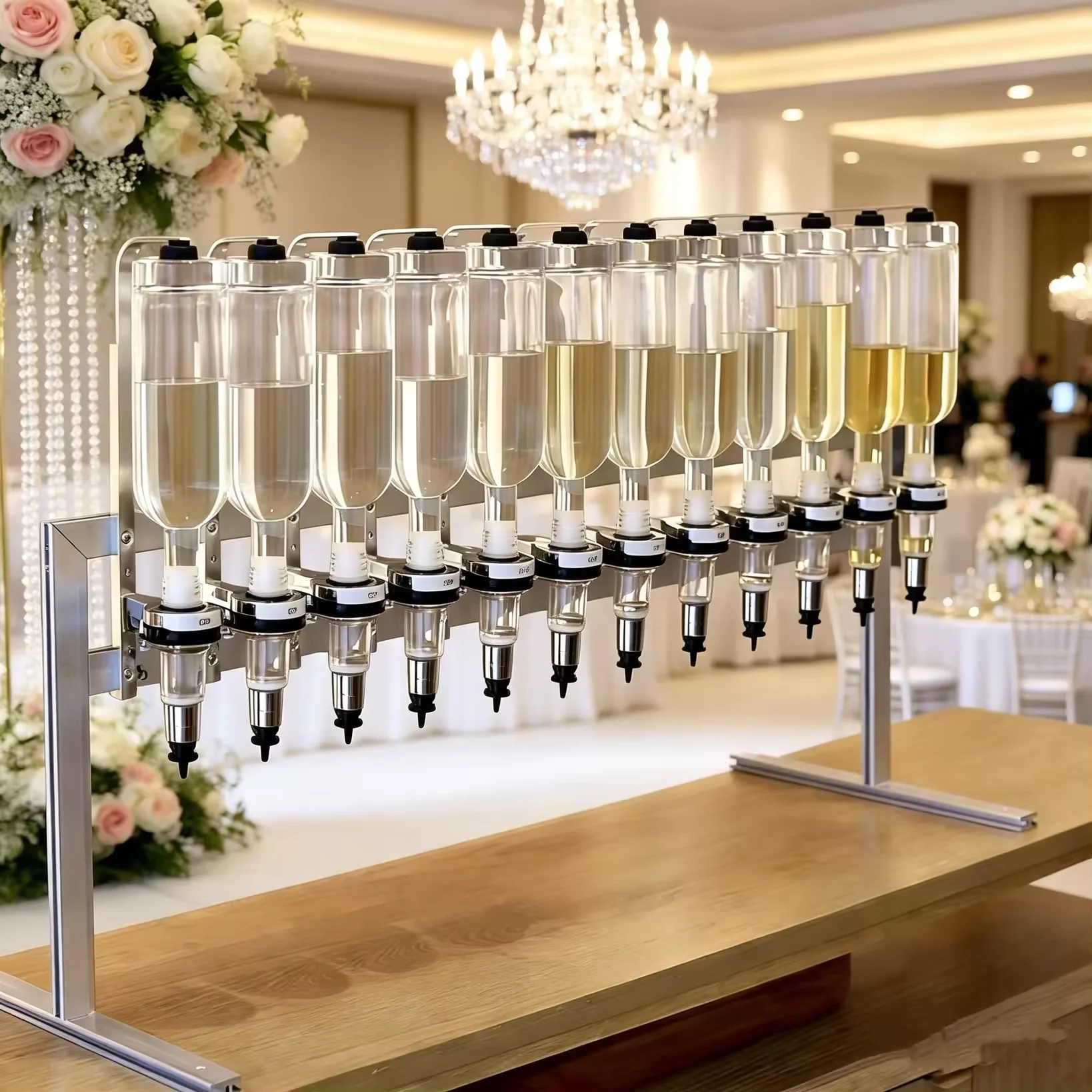 New 12-bottle 200ml stainless steel perfume bottle, wedding decoration essential oil perfume bar filling machine