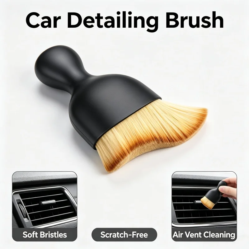 Car Detailing Brush  Interior Soft Bristle Cleaning Brush for Car Air Outlet Crevice Dust Removal Car Cleaning Tool