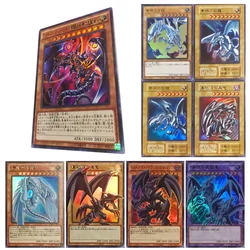Yu-Gi-Oh DIY Refractive brilliance Blue-Eyes White Dragon Red-Eyes Black Dragon Hot stamping collectible cards Holiday gifts