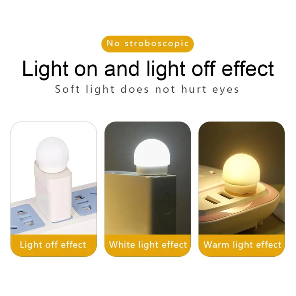 Mini USB Night Light LED Reading Light Eye Protection Portable Computer Mobile Power Charging Small LED Light Bulb Reading Lamp