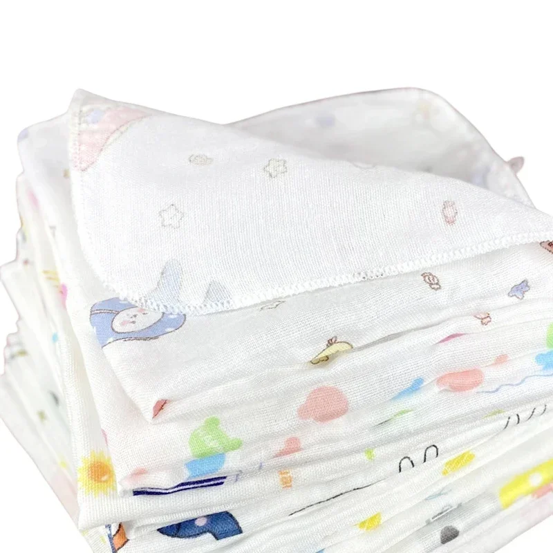 Baby Square Gauze Towel 100% Cotton Gauze Newborn Baby Face Hand Bath Bib Feeding Scarf 20x20cm 5PC Baby Bath Hand Towel Bath