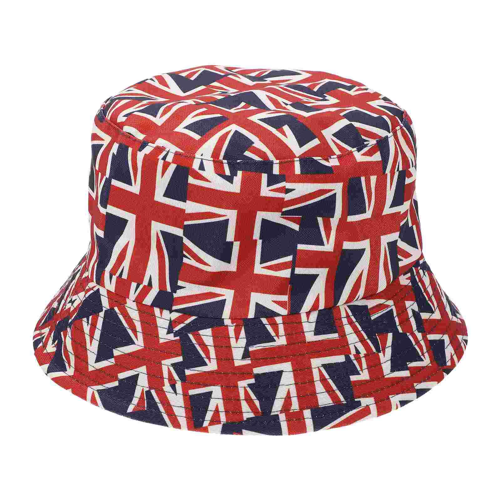 

Union Jack Hat Women Hats for Summer Fisherman Girl Outfits Sun Decor British Bucket