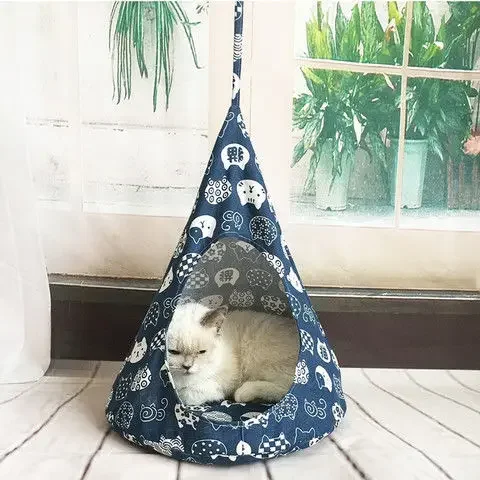 For Tent Pounds Pet Suitable Around 11 Bed Hammock Pets Hanging House Removable Conical Small Kitten Cat Nest Washable