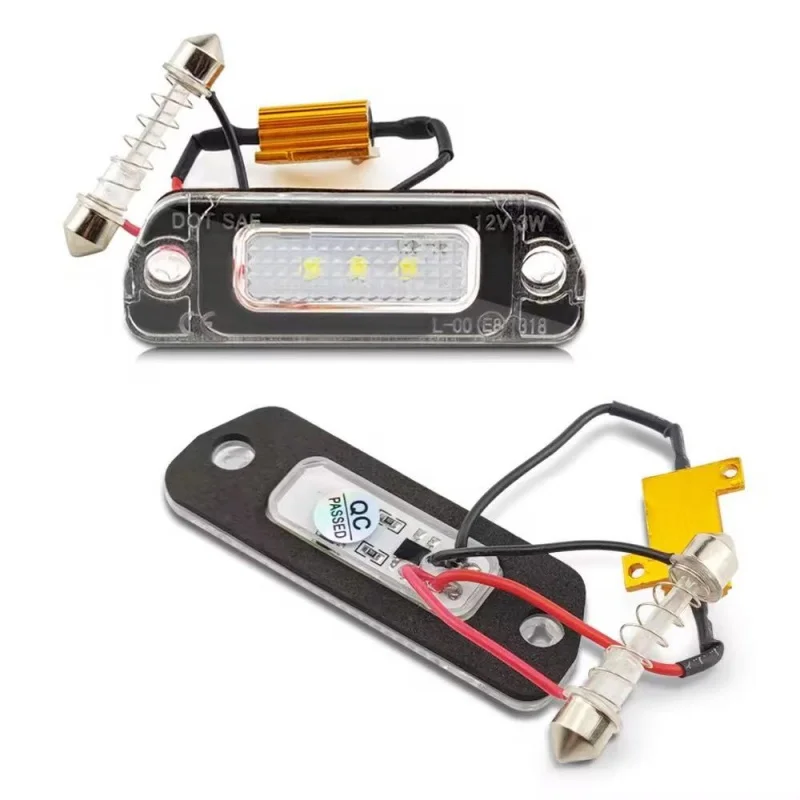 For Mercedes Benz X164 W164 W251 GL ML R Class 2pcs CANBUS 6000K White LED License Plate Light Car-Styling Number Lamps