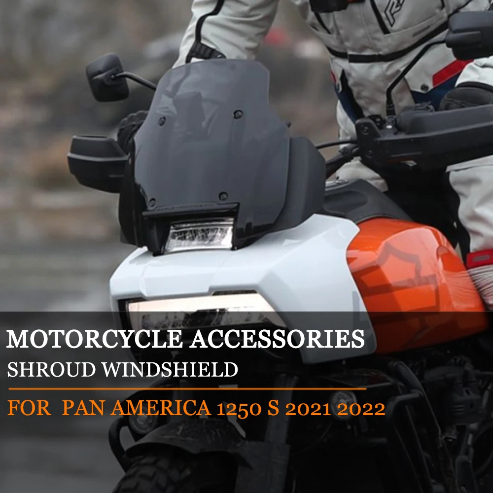 

For Pan America 1250 S 2021 2022 NEW Motorcycle Adventure Windshield Panamerica1250 heighten Wind Shield Screen Protector Parts