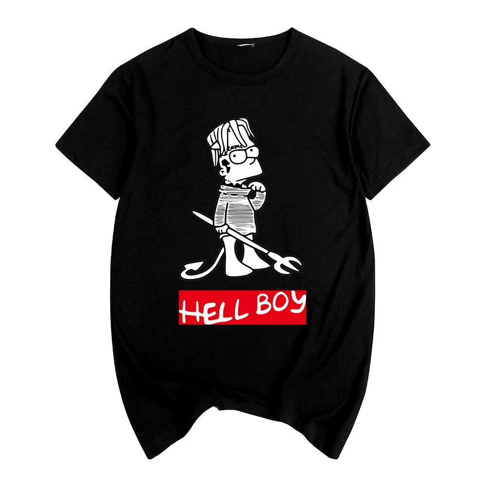 Summer print T-shirt Cotton Men T shirt New women TEE Punk Rock LIL PEEP HELLBOY hiphop rapper CRY BABY harajuku