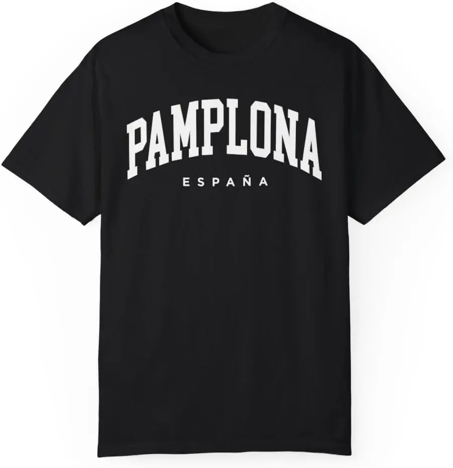 Pamplona-Camiseta de manga corta Unisex, cómoda, de colores, España