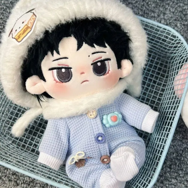 20CM Idol Star Wang Yibo Cotton Doll Celebrity Plush Toy Peripheral Plush Doll Cosplay Dress-up Clothes Stuffed Toy Fans Gifts