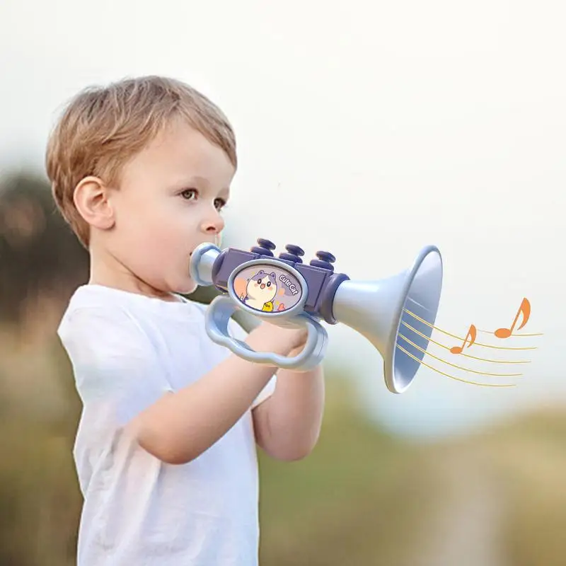 Toddler Trumpet Cute Mini Trumpet Cartoon Clarinet Fun Noise Makers Learning And Educational Toys Blow Horn For New Year Parties