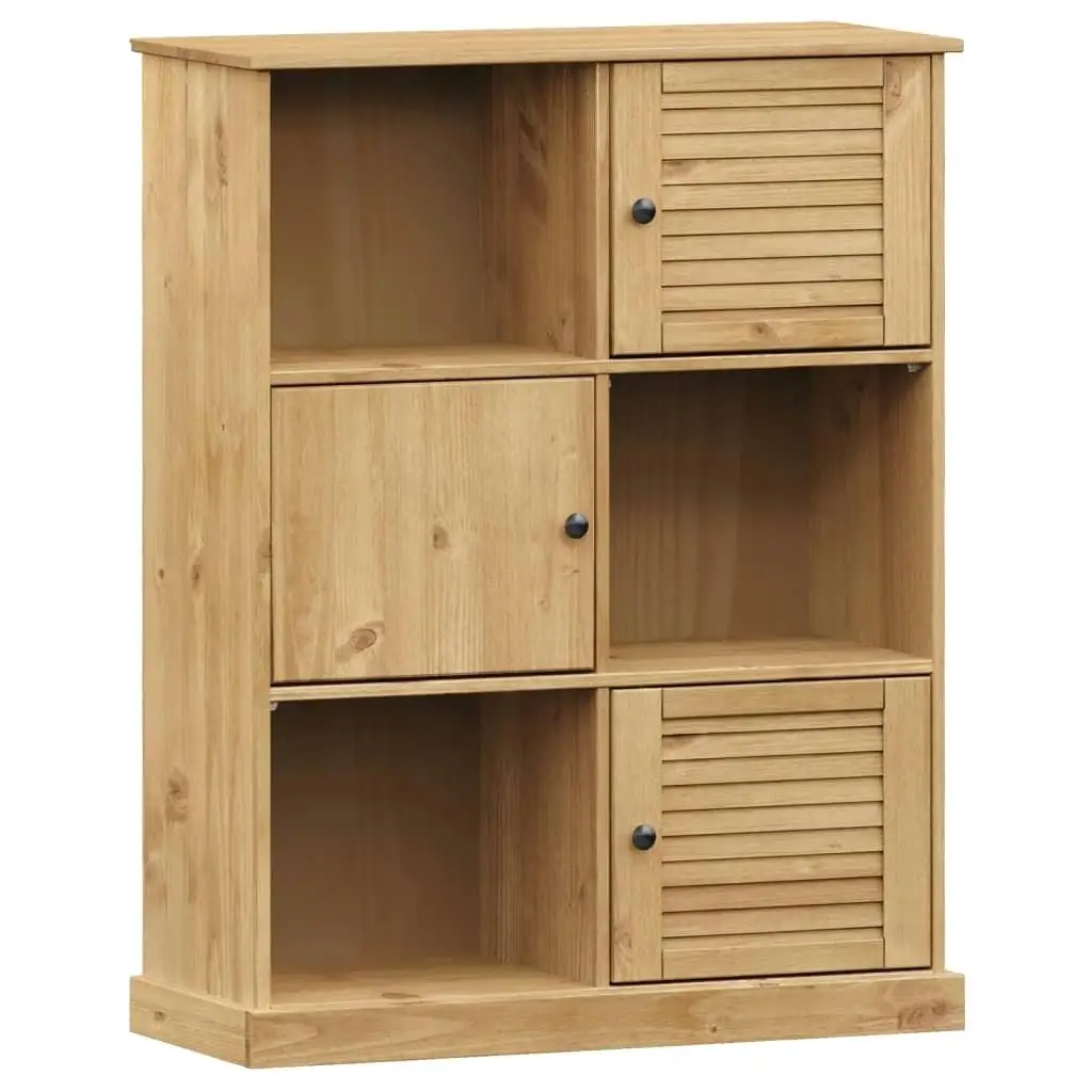 Librería VIGO de madera maciza de pino - Solución de almacenamiento elegante de 35,4x13,8x45,1 pulgadas