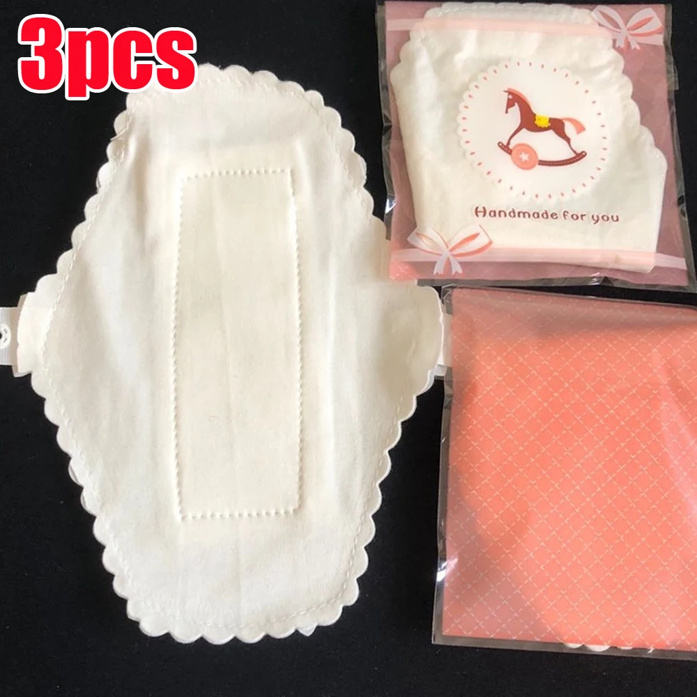 

3Pcs/lot Thin Cloth Pads Soft Cotton Washable Feminine Panty Liners Sanitary Pads Napkin Daily Reusable Menstrual Hygiene Pads