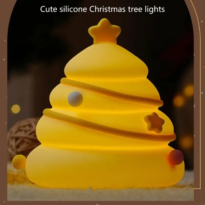 U4la Christmas Tree Night Light Light Refarbabile Lampada Stentura in silicone adatto per adolescenti per bambini e amanti della