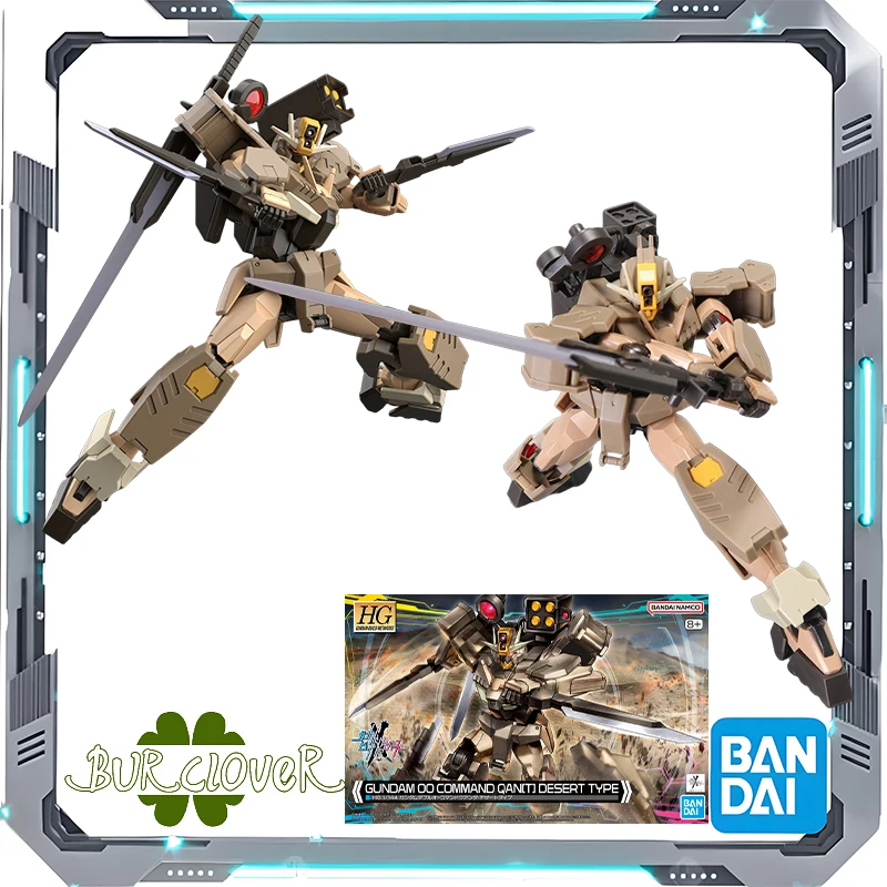 

Bandai Original GUNDAM HGGBM Build GUNDAM OO COMMAND QANLTI DESERT TYPE Anime Action Figure Assembly Model Toys Gifts For Child
