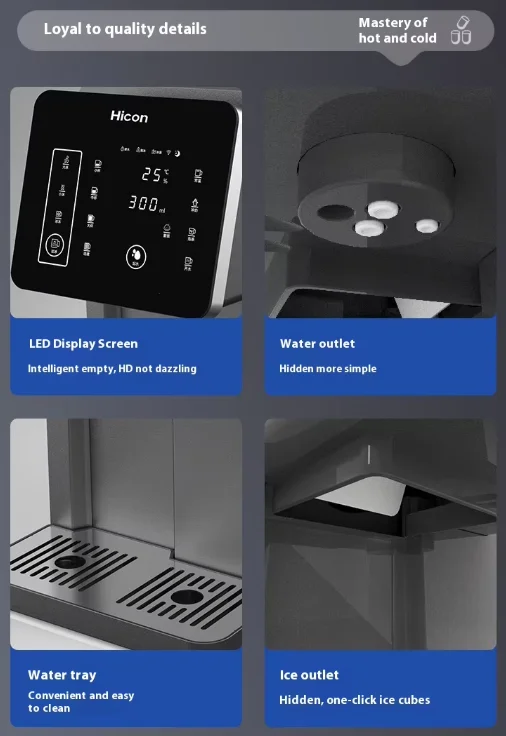 Multifunctional Ice Maker Home Business Office Cold Water Hot Water Ice Cube Machine Dispenser