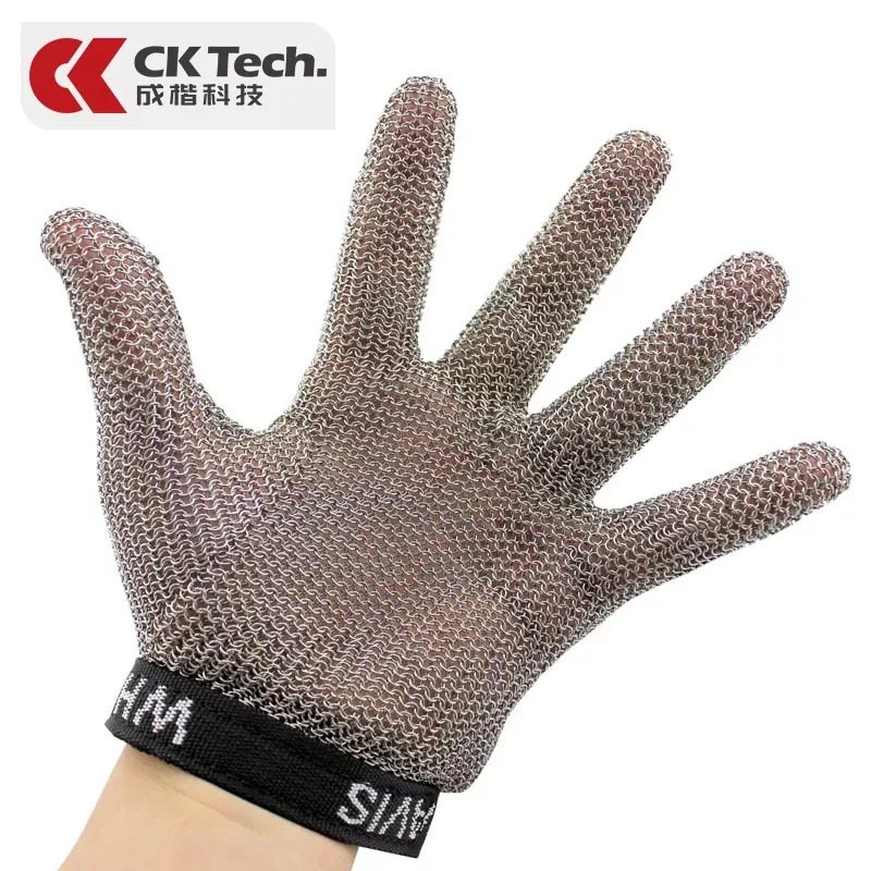 Cut Resistant Glove Stainless Steel Wire Metal Mesh Butcher Safety Work Glove for Meat Cutting Fishing Wood Carving From CK Tech