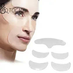 3/5pcs Face Forehead Neck Eye Anti Wrinkle Aging Care Sticker Pad Patch Reusable Anti Wrinkle Silicone Patches Skin Lifting Tool