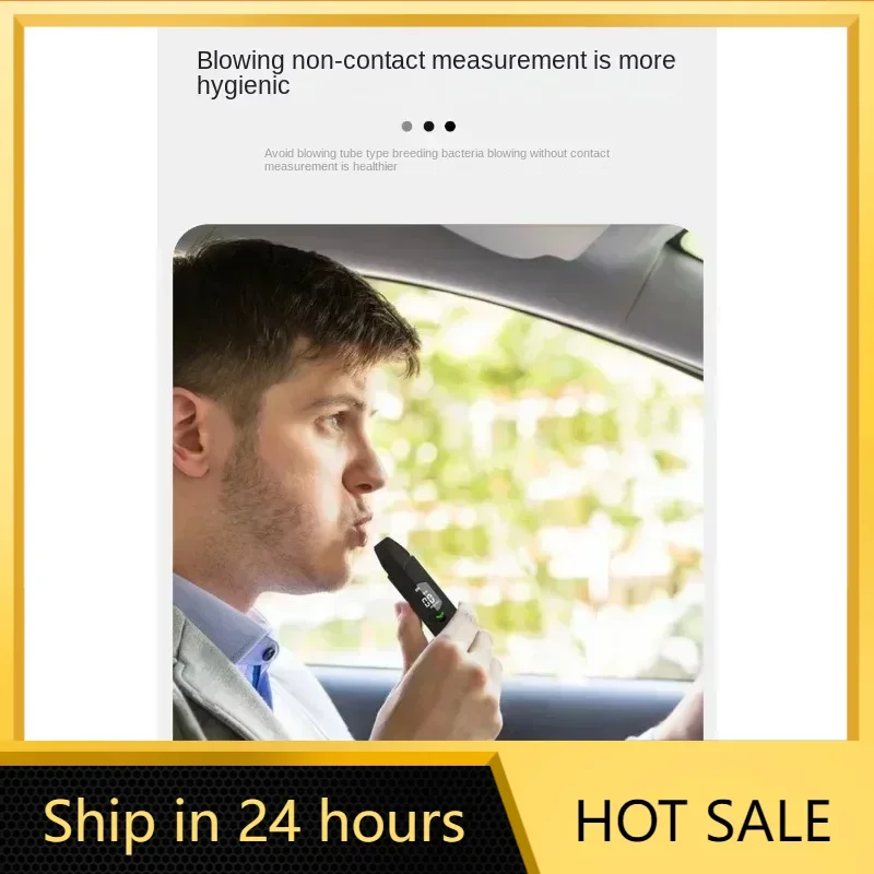 

JMS23 Breathalyzer Detector Blow Type Check Drunk Driving Exhalation High Precision Alcohol Tester Compact Data Accurate
