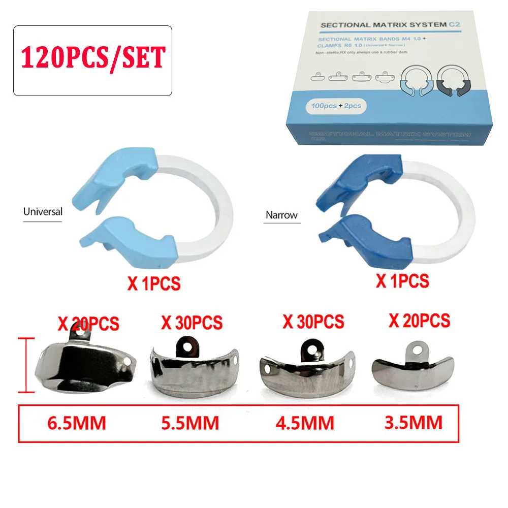 Dental Sectional Matrix Narrow Ring Titanium Clamp Dental Matrix Bands Niti Metal Matrices Clamp Ring Dentist Material