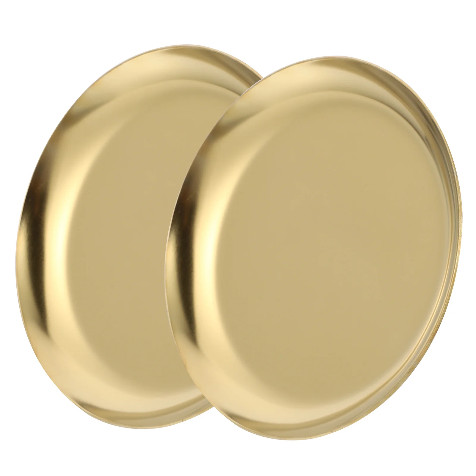 

2pcs Stainless Soap Holder Rustproof Golden Multipurpose Plate Storage Plate Jewelry Storage Nordic Style Home Decor