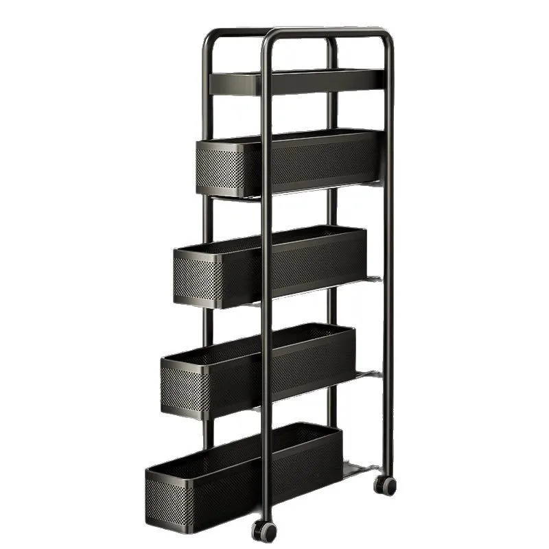 

Crack rack, kitchen corner, refrigerator side, very narrow slot, pull basket gap storage cabinet