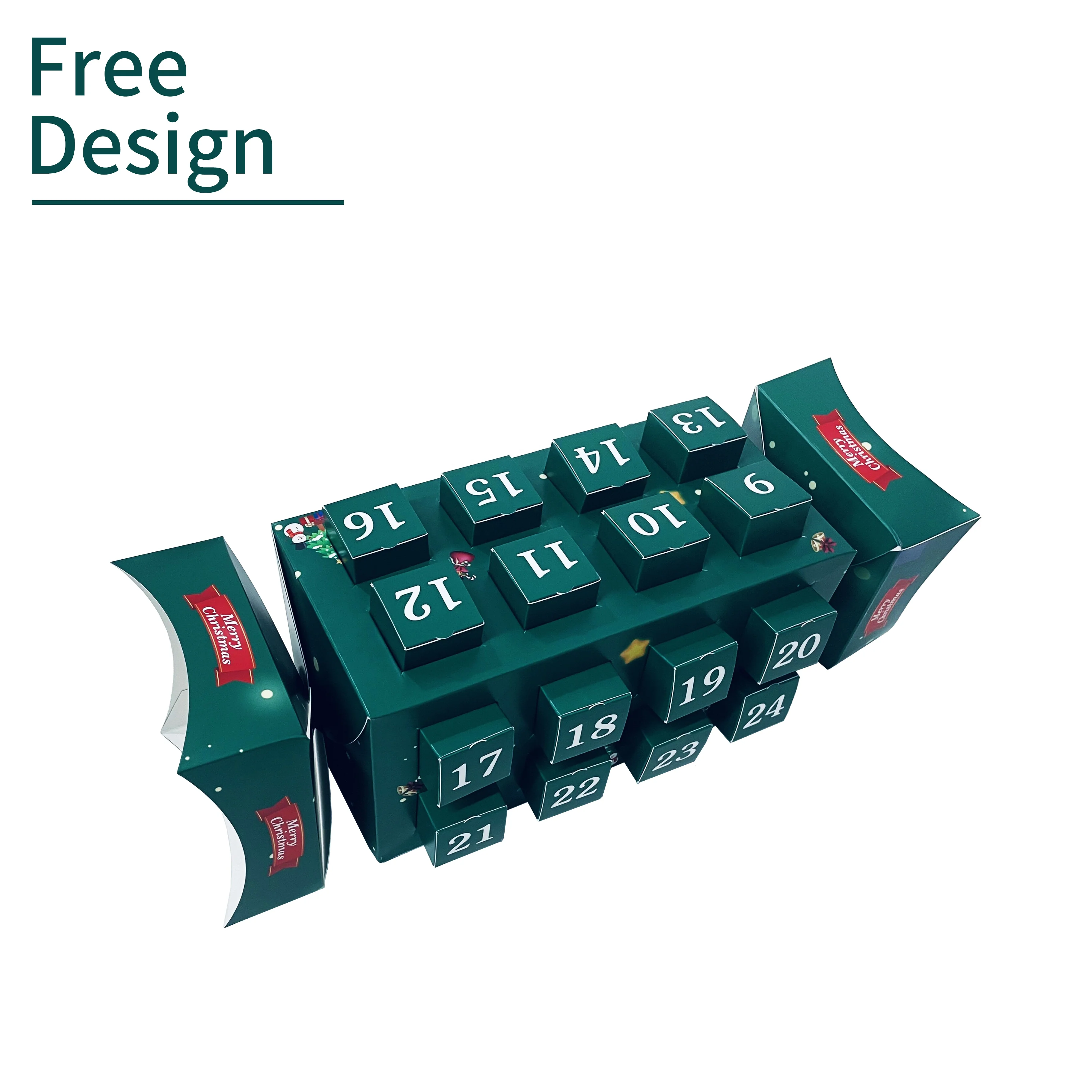 Customization.Wholesale Christmas Candy Shape Manufacturer Good Price Paper Packaging Customized Candy Christmas Empty