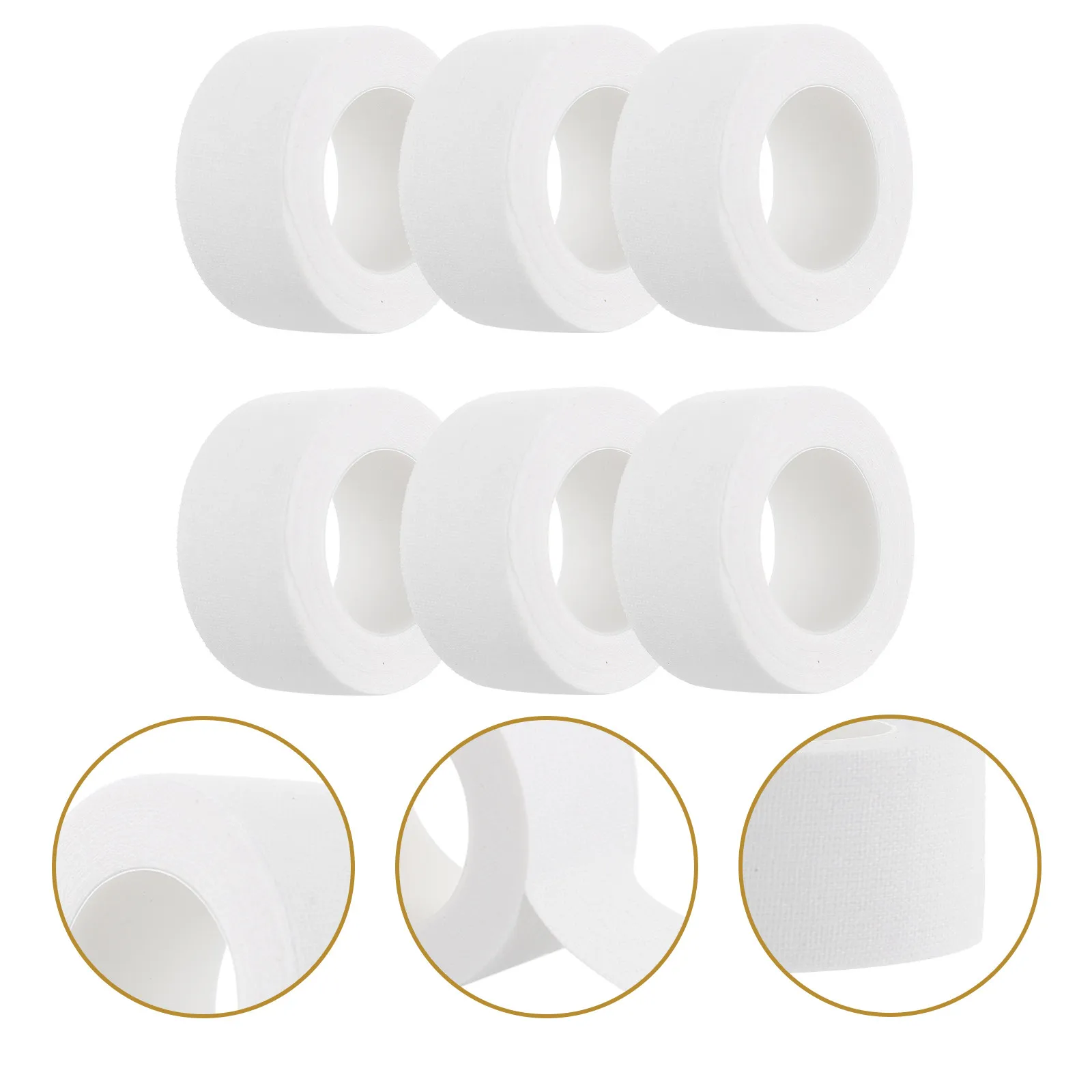 

6 Rolls Cotton Adhesive Tape Breathable Surgical Wound Dressing Tape Self Adhesive Flexible Extensible Skin Safe Injury Fixation