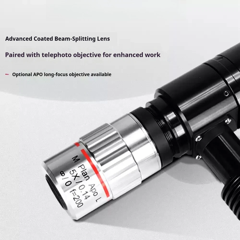0.7X-4.5X C Mount Metallographic Long Focal APO Objective Lens Adjustable Coaxial Light High Magnification Optical Lens